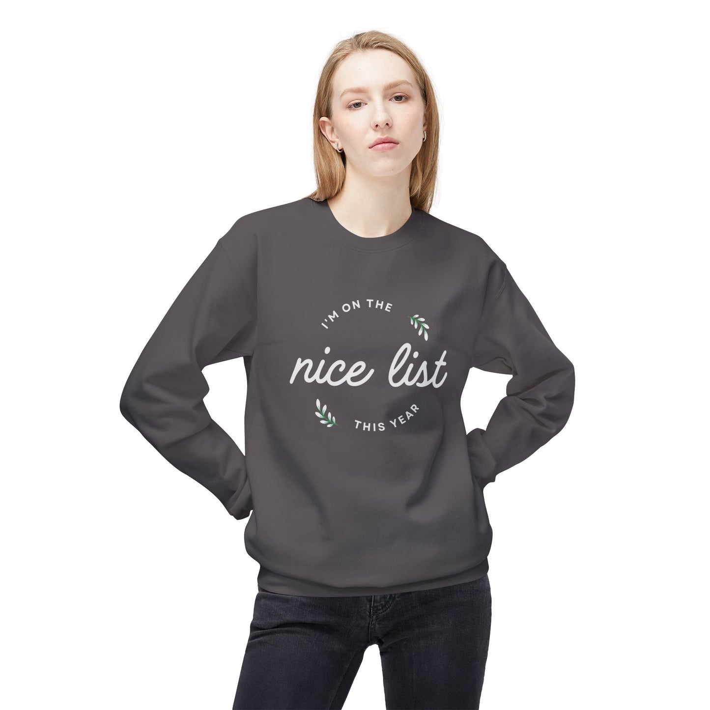 Nice List Unisex Midweight Softstyle Fleece Crewneck Sweatshirt