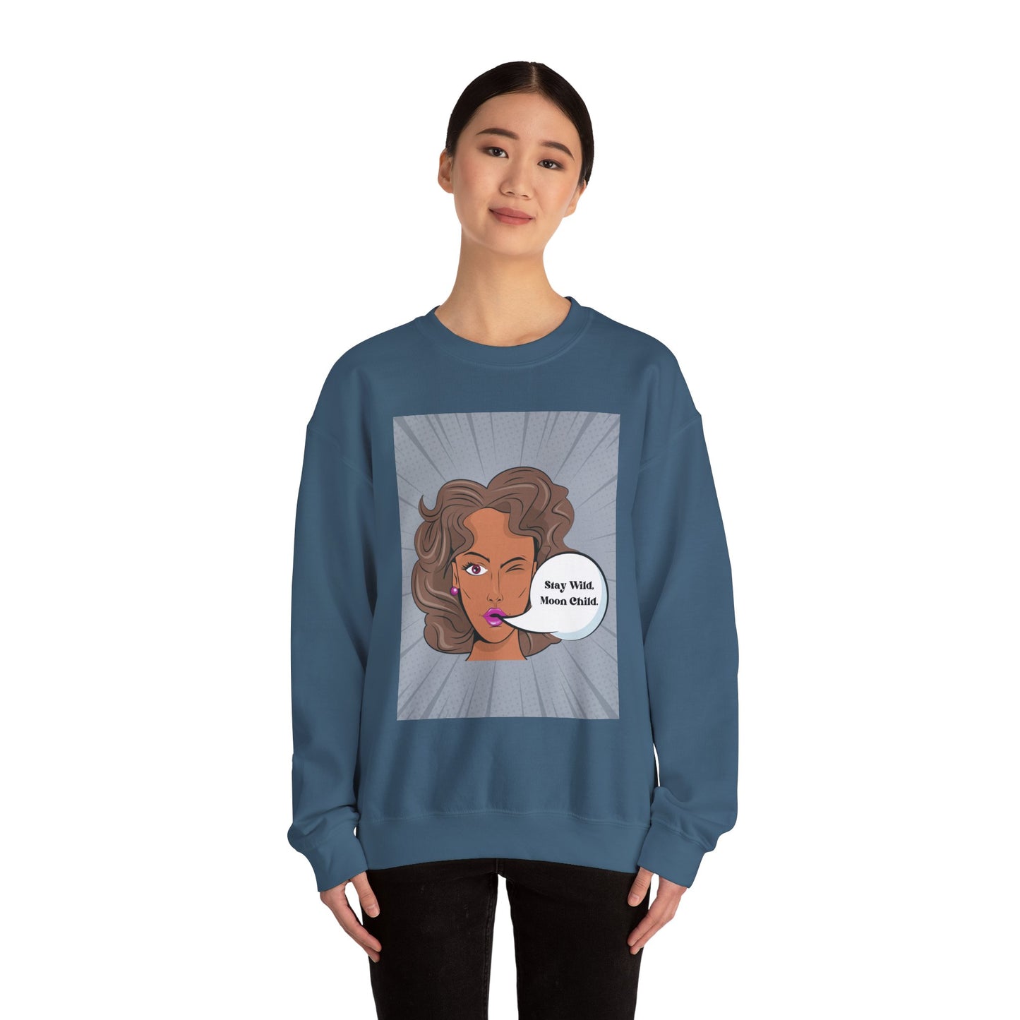 Stay Wild Moon Child-Unisex Heavy Blend™ Crewneck Sweatshirt