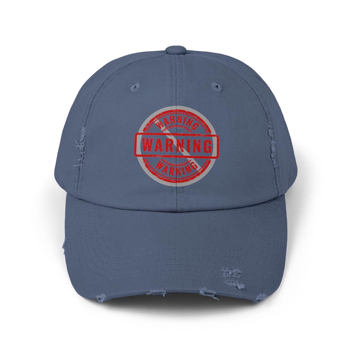 Warning-Unisex Distressed Cap