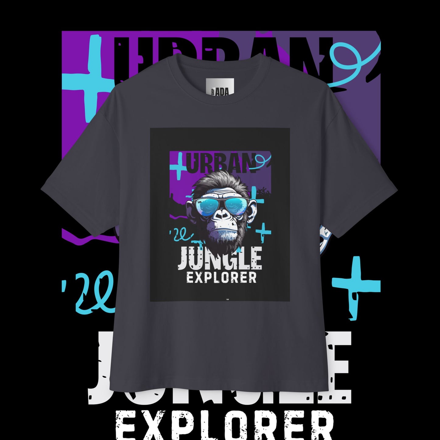 Urban Jungle Explorer- Unisex Oversized Boxy Tee