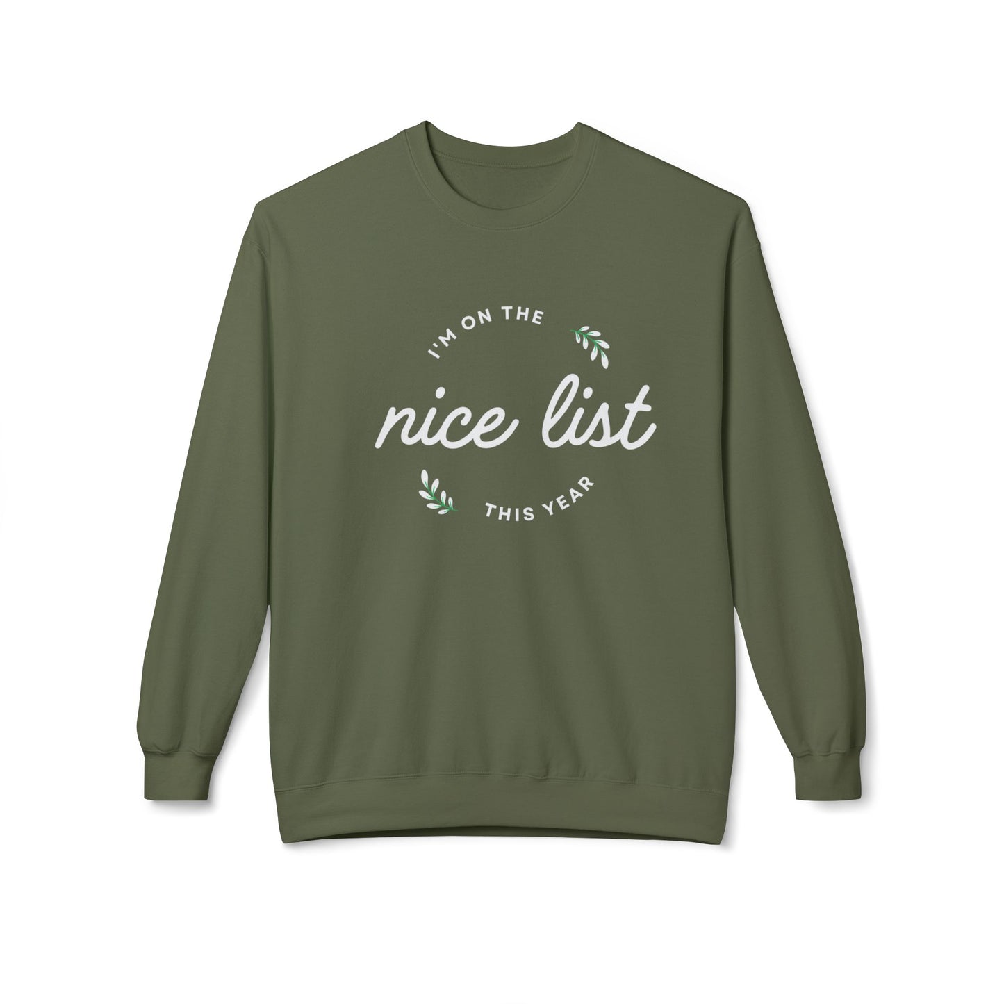 Nice List Unisex Midweight Softstyle Fleece Crewneck Sweatshirt