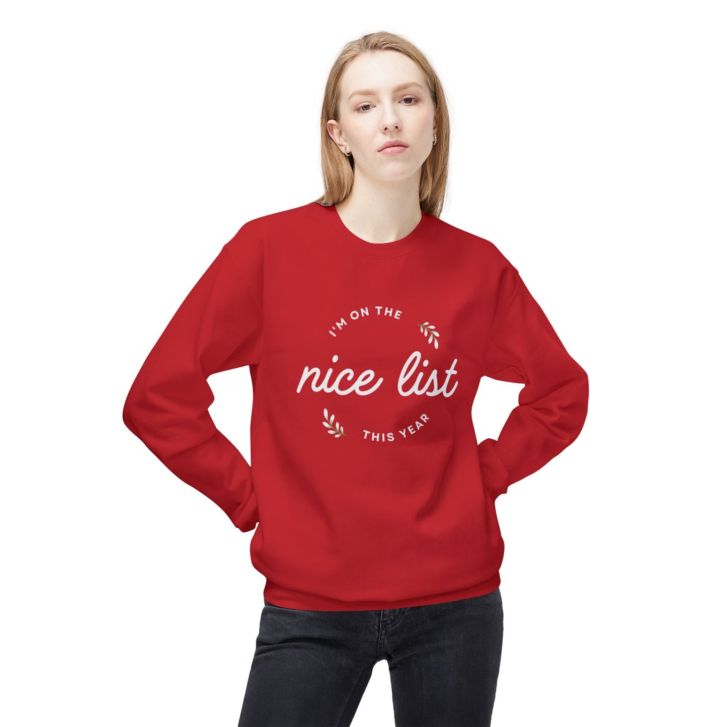 Nice List Unisex Midweight Softstyle Fleece Crewneck Sweatshirt