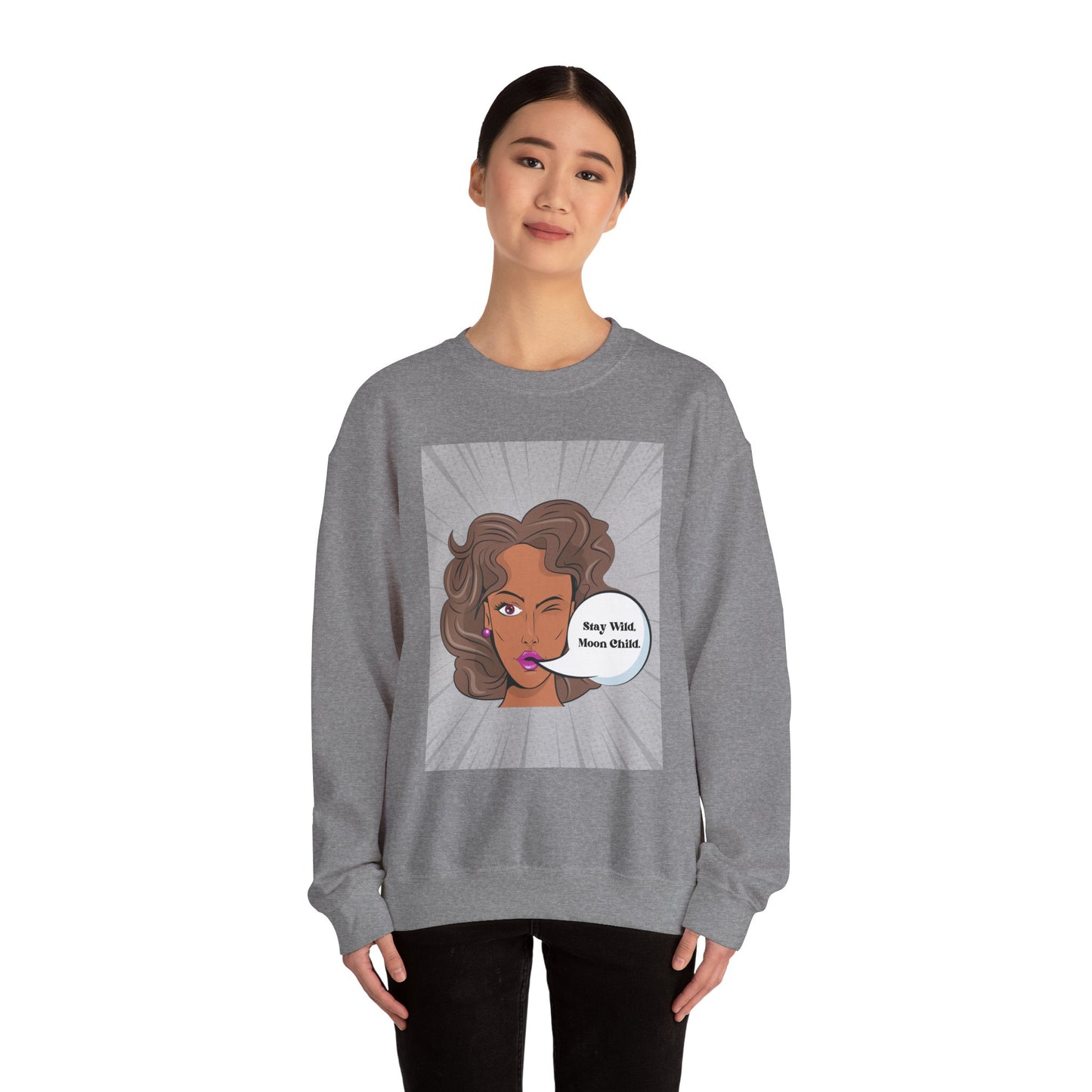 Stay Wild Moon Child-Unisex Heavy Blend™ Crewneck Sweatshirt