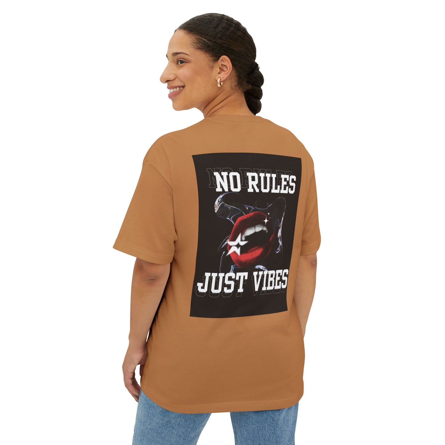 No Rules, Just Vibes - Unisex Oversized Boxy Tee