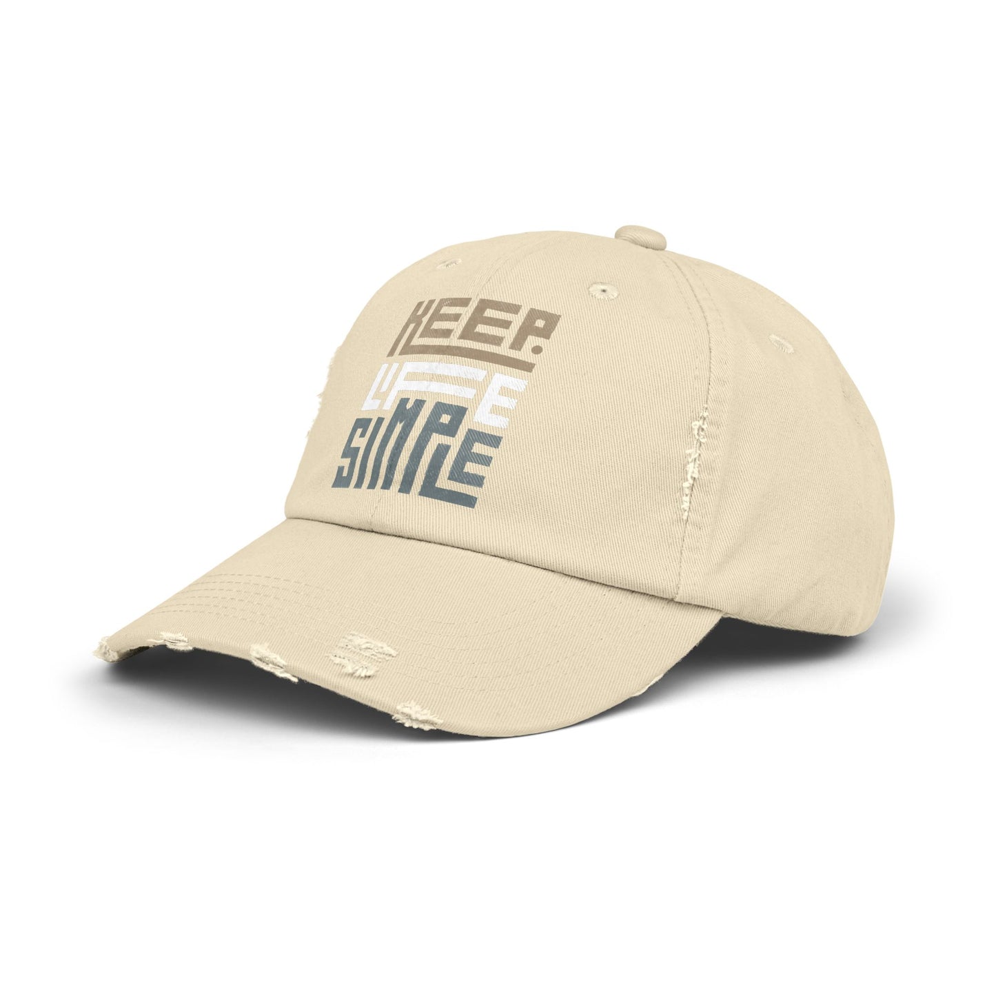 Keep Life Simple-Unisex Distressed Cap