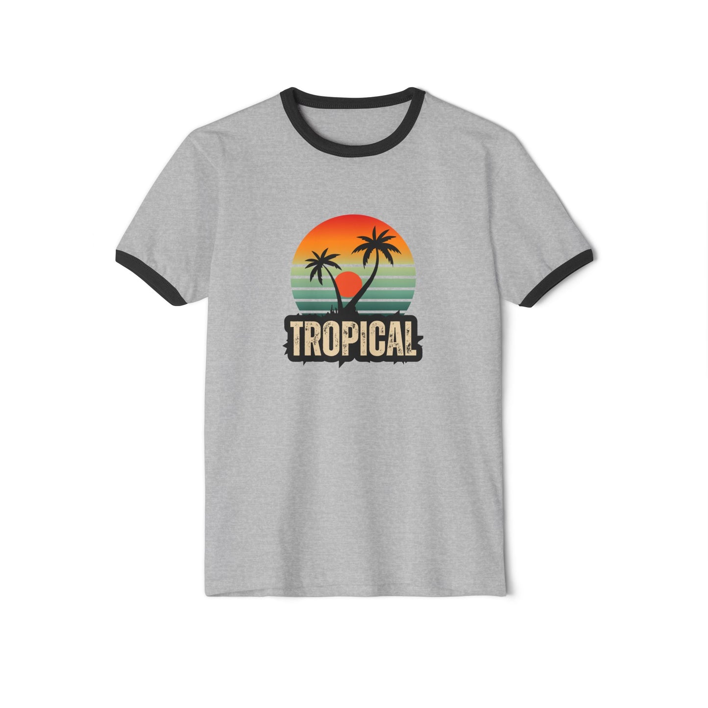 tropical-Unisex Cotton Ringer T-Shirt