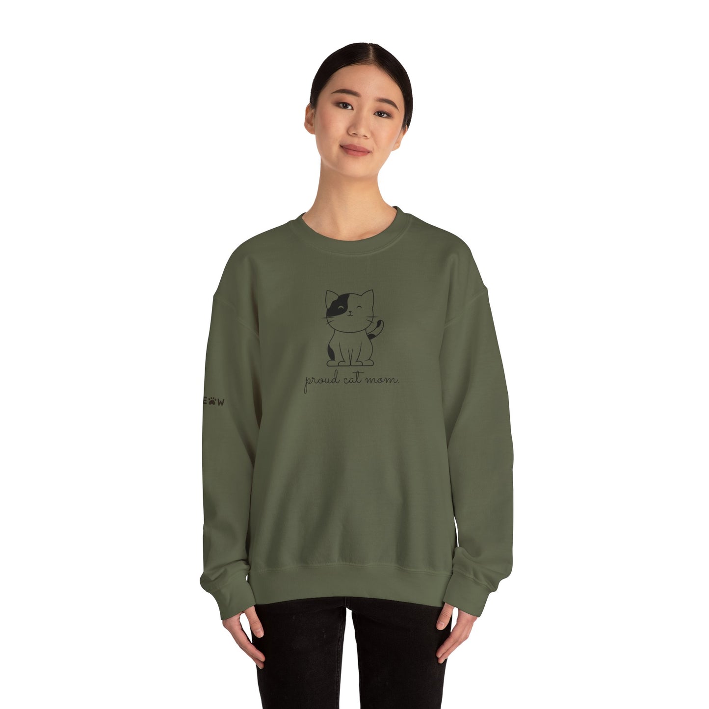 Proud Cat Mom-Unisex Heavy Blend™ Crewneck Sweatshirt