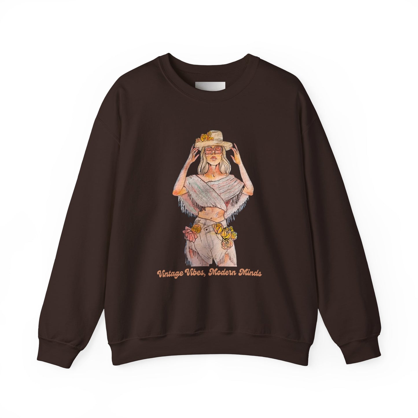 Vintage Vibes Modern Minds- Unisex Heavy Blend™ Crewneck Sweatshirt