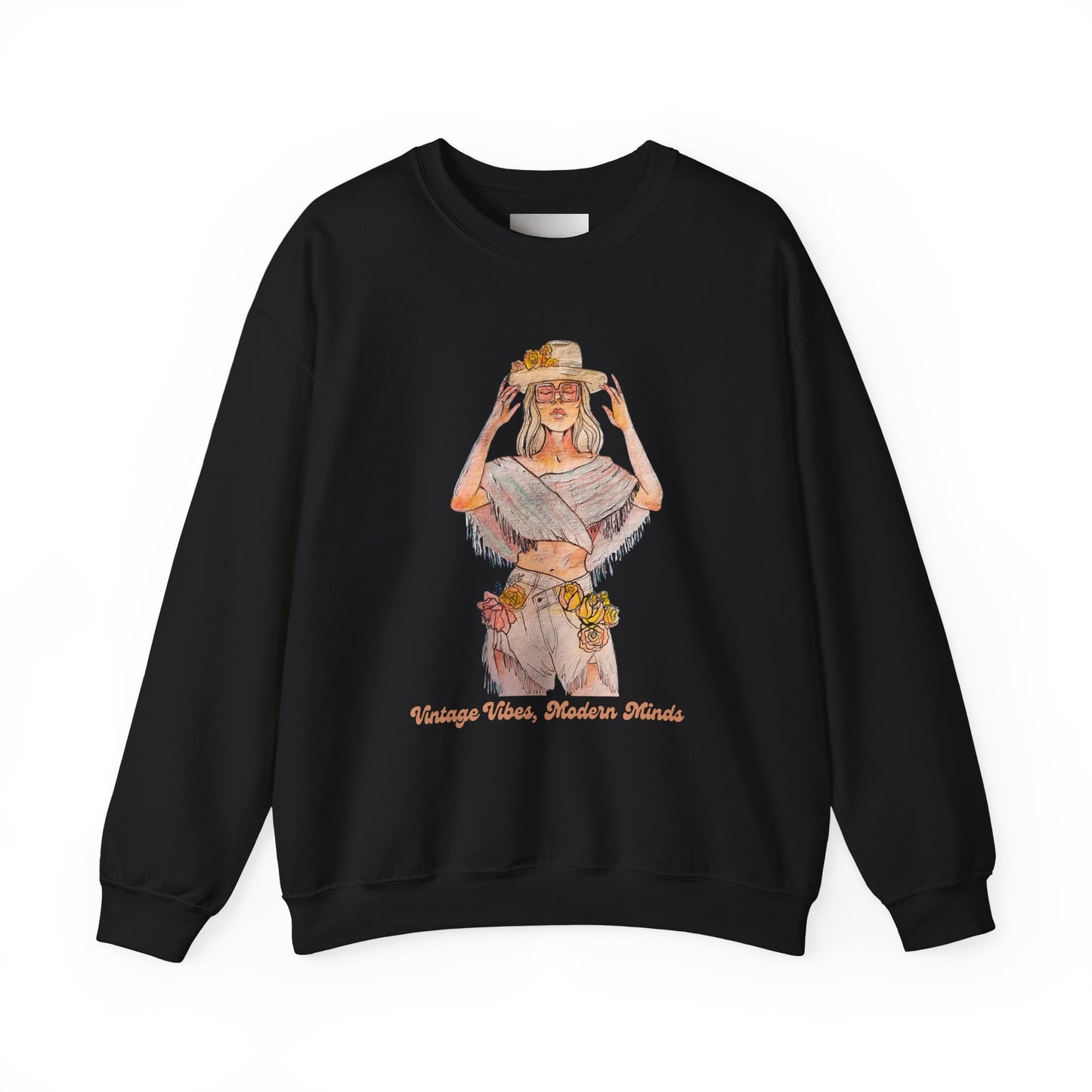 Vintage Vibes Modern Minds- Unisex Heavy Blend™ Crewneck Sweatshirt