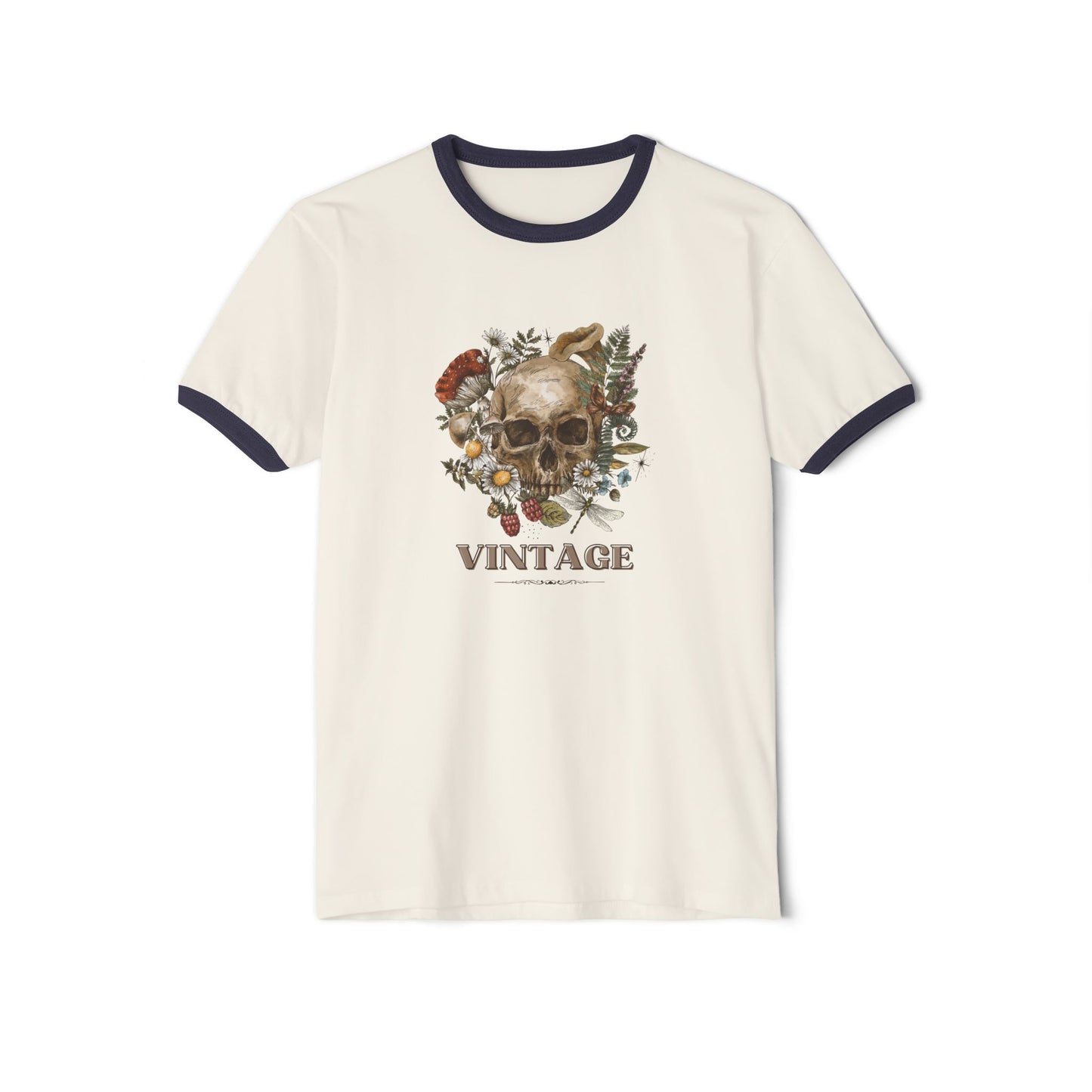 vintage-Unisex Cotton Ringer T-Shirt