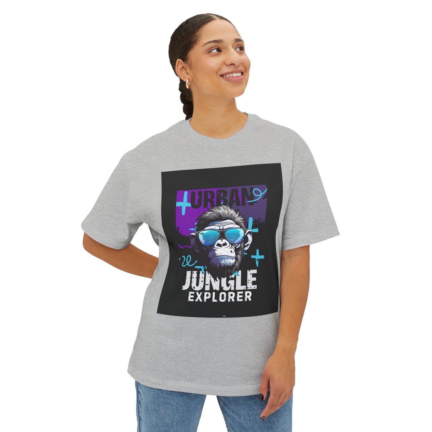 Urban Jungle Explorer- Unisex Oversized Boxy Tee