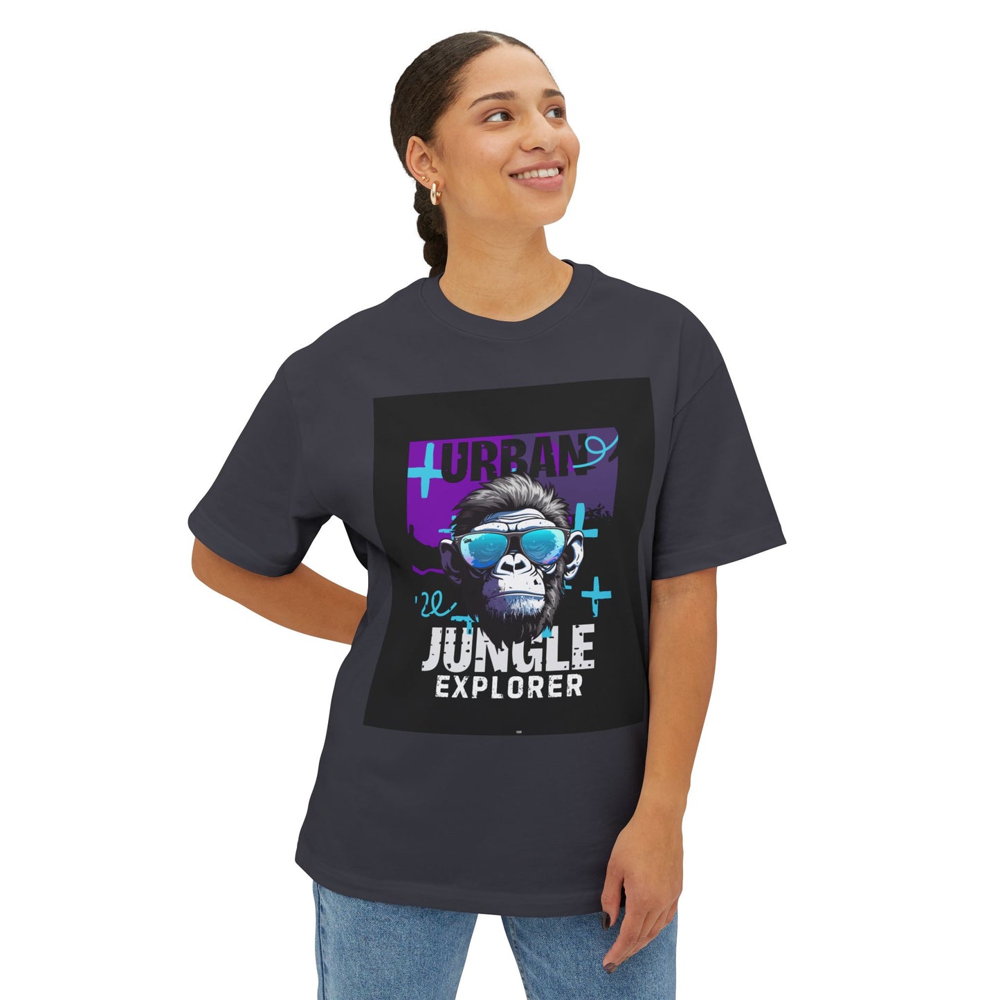 Urban Jungle Explorer- Unisex Oversized Boxy Tee