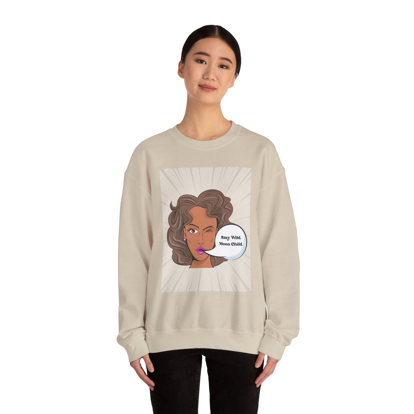 Stay Wild Moon Child-Unisex Heavy Blend™ Crewneck Sweatshirt