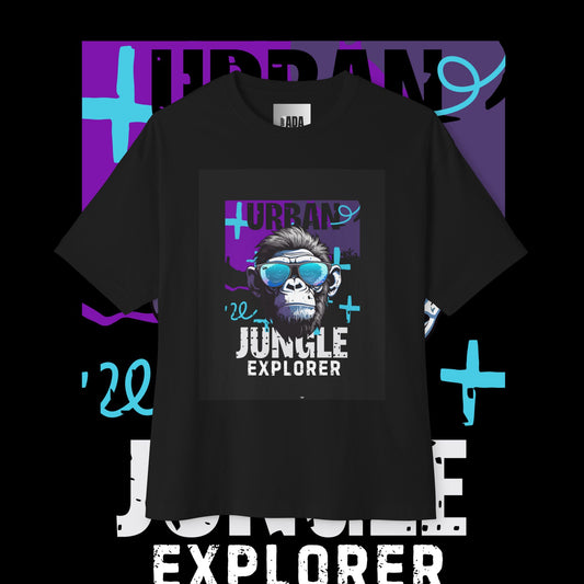 Urban Jungle Explorer- Unisex Oversized Boxy Tee