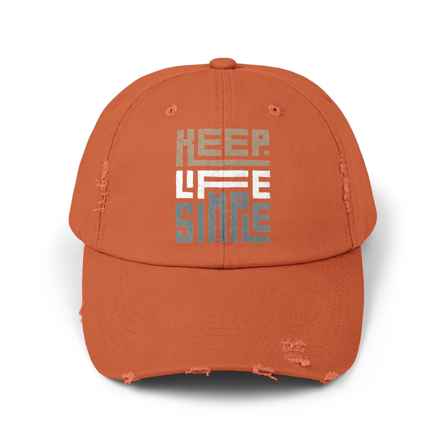 Keep Life Simple-Unisex Distressed Cap