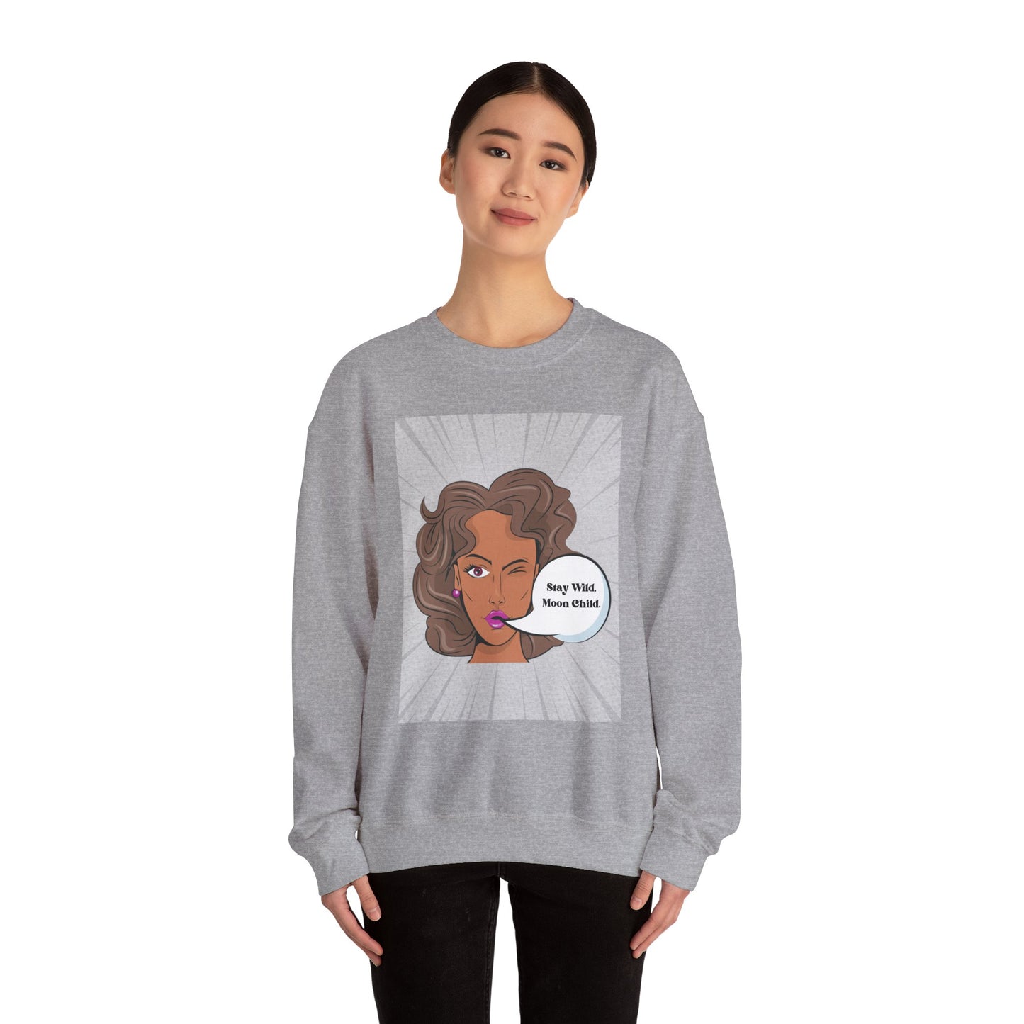 Stay Wild Moon Child-Unisex Heavy Blend™ Crewneck Sweatshirt