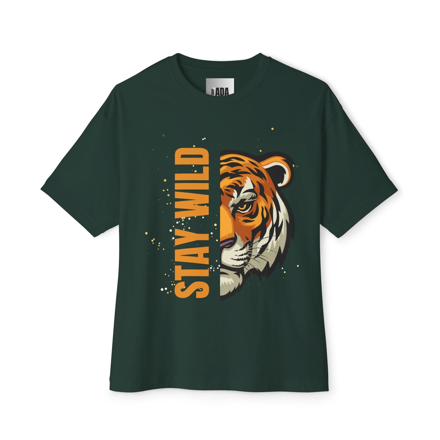 Stay Wild Tiger-Unisex Oversized Boxy Tee