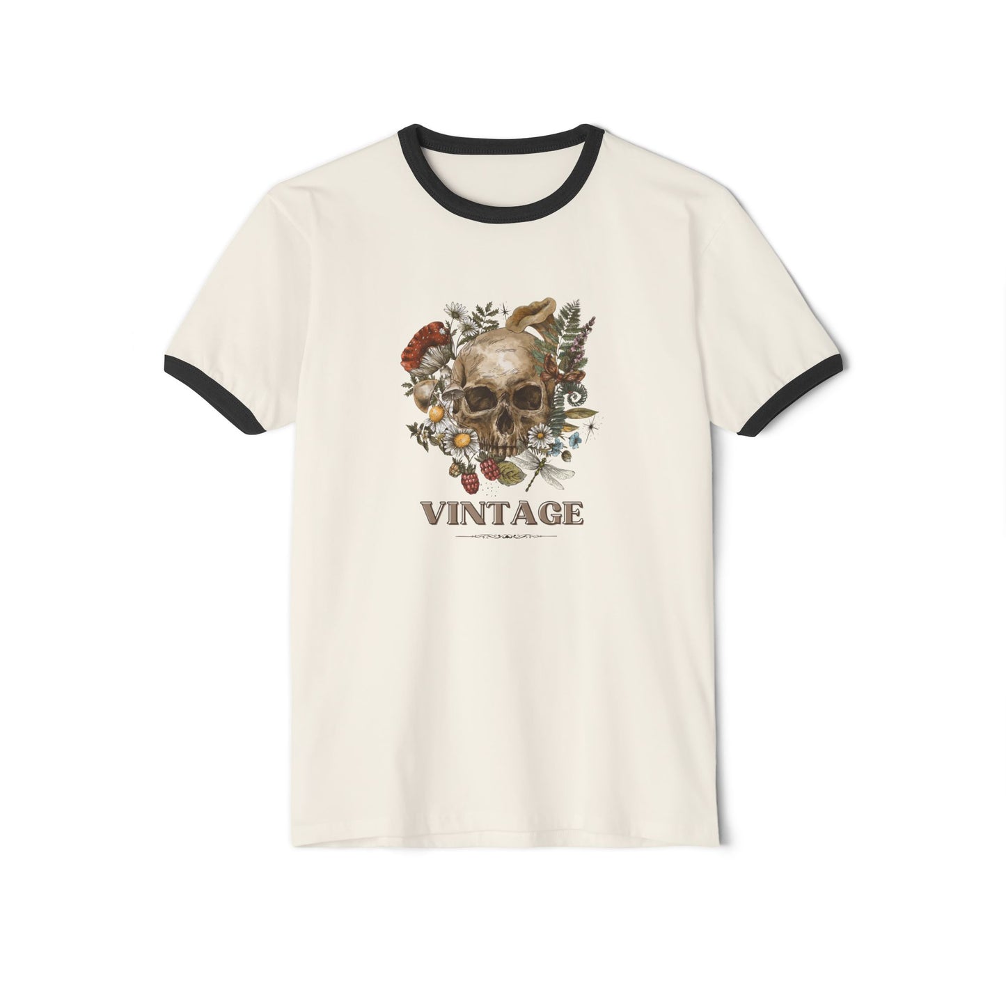 vintage-Unisex Cotton Ringer T-Shirt