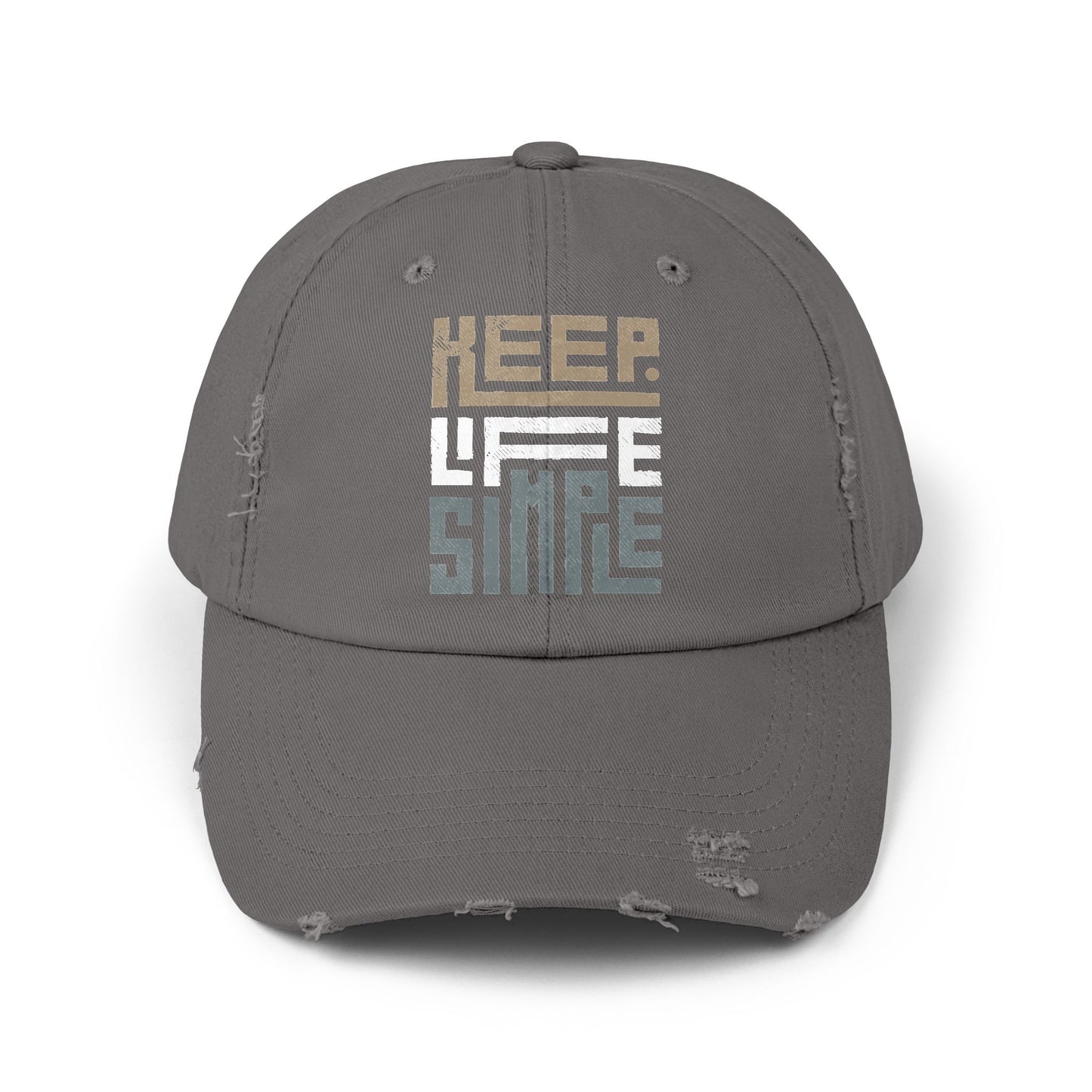 Keep Life Simple-Unisex Distressed Cap