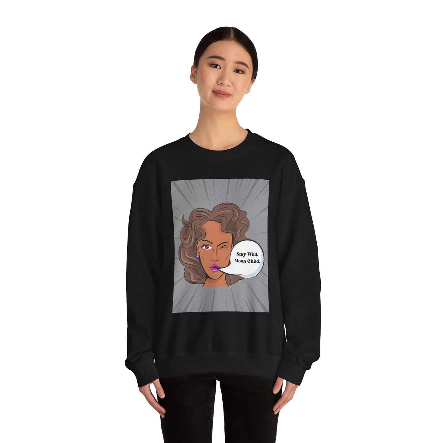 Stay Wild Moon Child-Unisex Heavy Blend™ Crewneck Sweatshirt