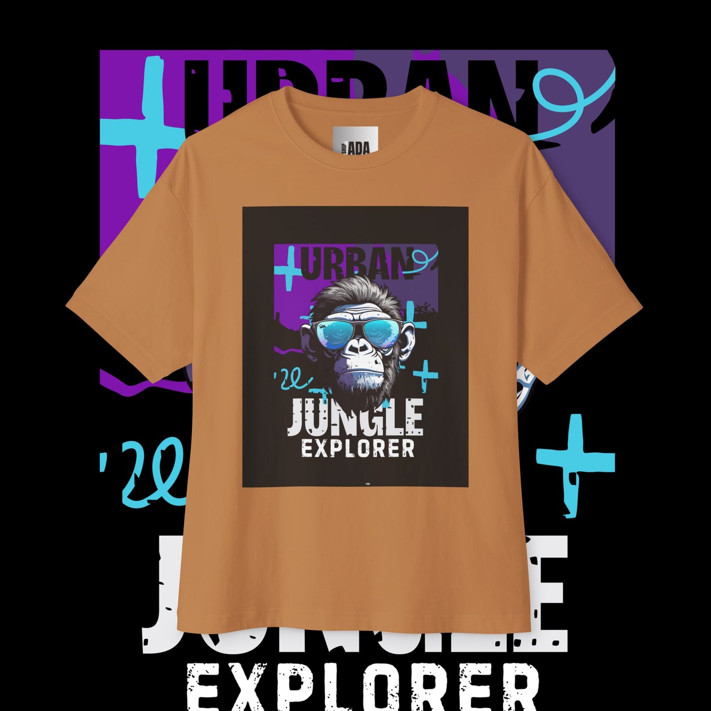 Urban Jungle Explorer- Unisex Oversized Boxy Tee