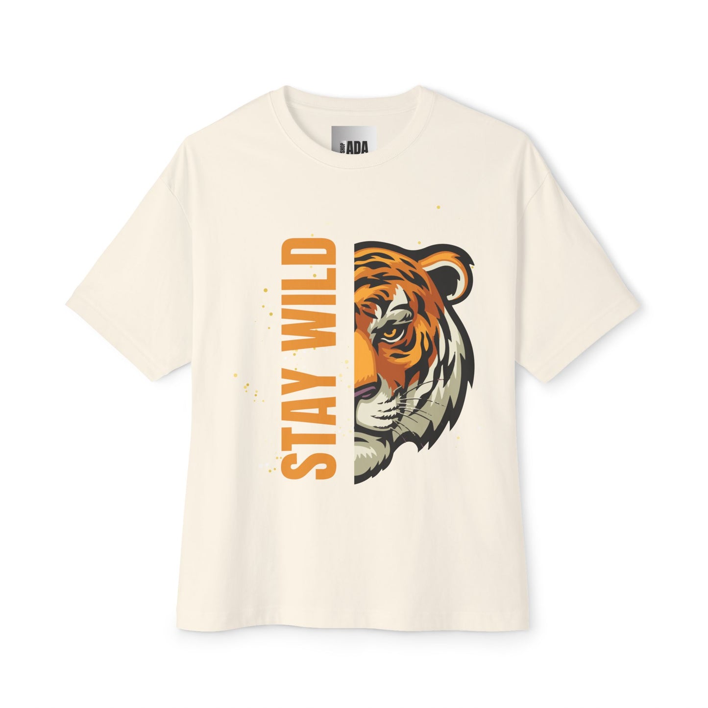 Stay Wild Tiger-Unisex Oversized Boxy Tee