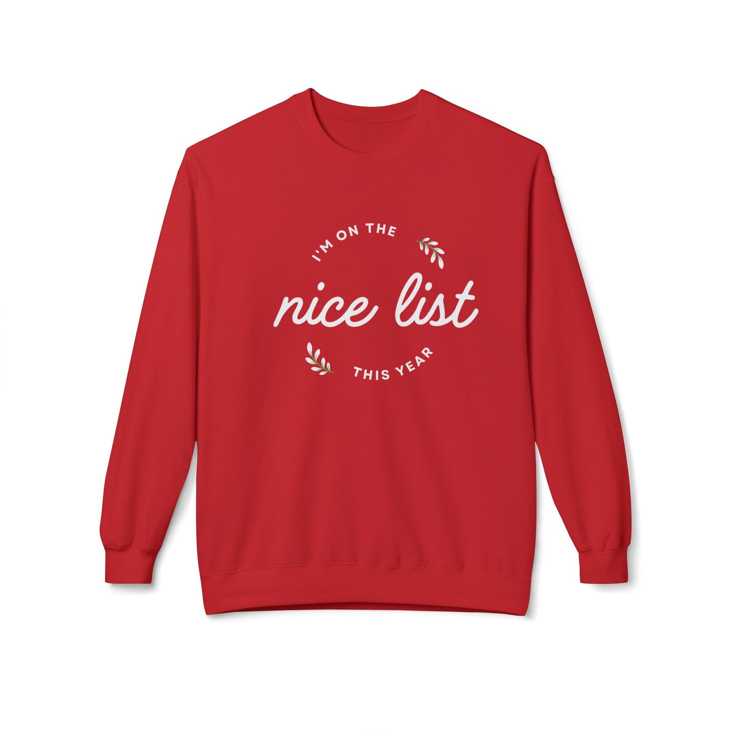 Nice List Unisex Midweight Softstyle Fleece Crewneck Sweatshirt