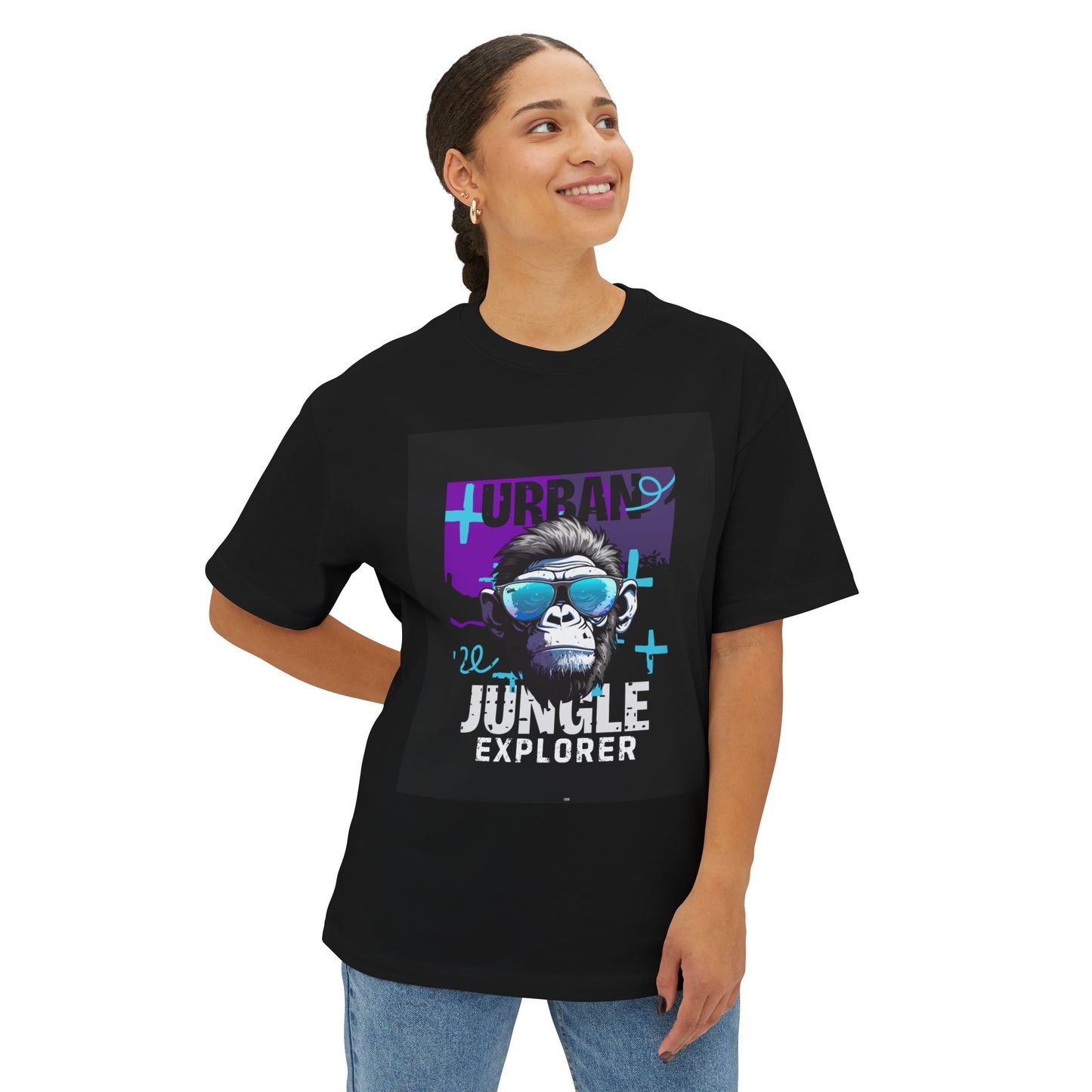 Urban Jungle Explorer- Unisex Oversized Boxy Tee