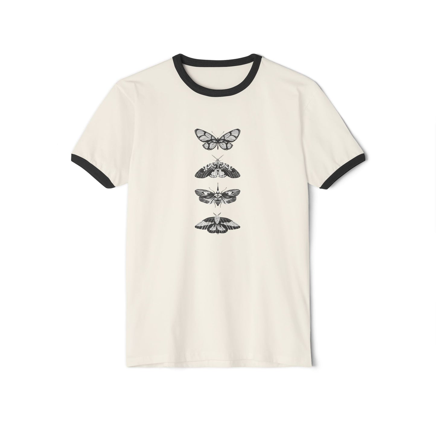 butterflies-Unisex Cotton Ringer T-Shirt