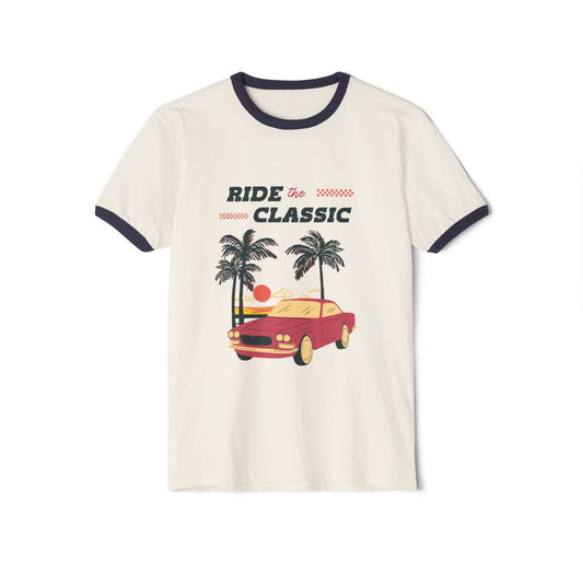 Ride The Classic-Unisex Cotton Ringer T-Shirt