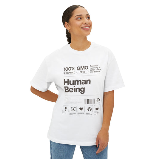 Human Being Light-Unisex Oversized Boxy Tee