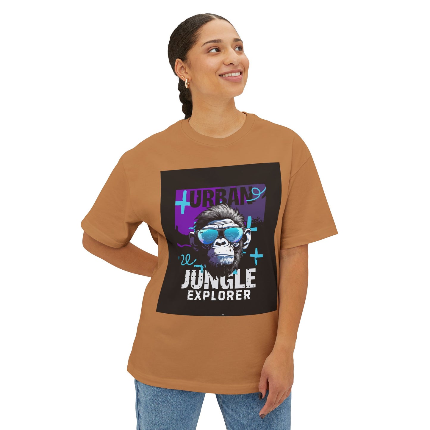 Urban Jungle Explorer- Unisex Oversized Boxy Tee